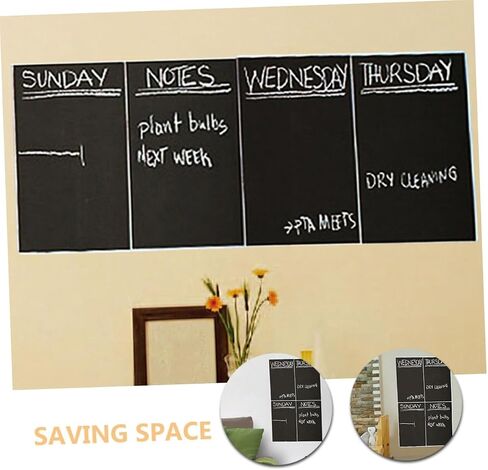 12 Sheets Removable Blackboard Stickers Erasable Writing Board for Wall Home Classroom Playroom Interactive Dry Erase Surface in Saudi Arabia