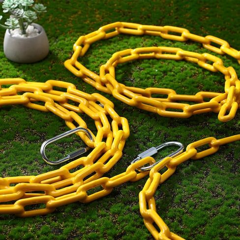 2 Pcs 87'' PVC Coated Swing Chain with 4 Free Quick Links Heavy Duty Hanging Swing Hardware Kit Anti-Rust Iron Link Chains for Playground Kids Tree Hammock Chairs Sandbags Accessories and Replacement in Kuwait