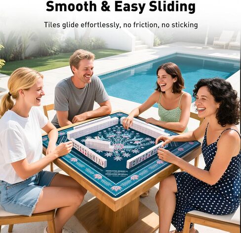 Mahjong Mat 32 × 32 بوصة Mahjong Mat for Table مع الحد من الضوضاء ، ودعم المطاط غير القابل للانزلاق ، حصيرة Mahjong Table التي تتميز بحمل حمل للبوكر والدومينو واللوحة والبلاط والبطاقة (الأرجواني) in Kuwait