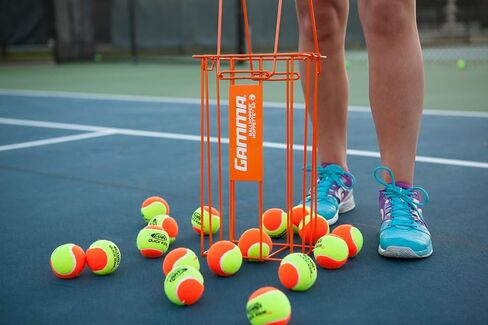 GAMMA Sports Ball Hopper Pro 90 - قادوس تنس معزز - يحمل 90 كرة تنس، متينة مع مقبض مجداف قابل للتعديل، هيكل معزز، مقاوم للطقس in Saudi Arabia