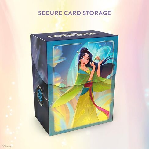Ravensburger Disney Lorcana TCG Deck Box يضم Mulan - Diplomat | تخزين 80 بطاقات الأكمام بشكل آمن | منظم محمول متين للاعبين TCG | للأعمار 8+ in Saudi Arabia
