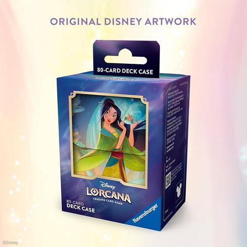 Ravensburger Disney Lorcana TCG Deck Box يضم Mulan - Diplomat | تخزين 80 بطاقات الأكمام بشكل آمن | منظم محمول متين للاعبين TCG | للأعمار 8+ in Saudi Arabia