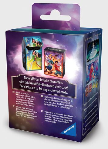 Ravensburger Disney Lorcana TCG Deck Box يضم Mulan - Diplomat | تخزين 80 بطاقات الأكمام بشكل آمن | منظم محمول متين للاعبين TCG | للأعمار 8+ in Saudi Arabia