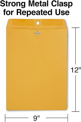ستابلز قفل الكتالوج إغلاق الكتالوج ، 9 بوصة L x 12 بوصة H ، Brown ، 500/Carton (ST487493-CCVS) in Saudi Arabia
