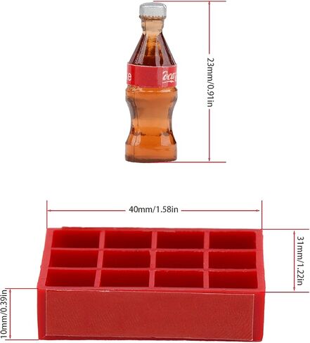 RC Car Mini Coke Bottles with Tray Model Toys Exclseories for SCX10 I III III D90 D110 TF2 Tamiya CC01 AXIAL CAPRA TRX4 ETC 1/10 RC Cawler Car Associory in Saudi Arabia