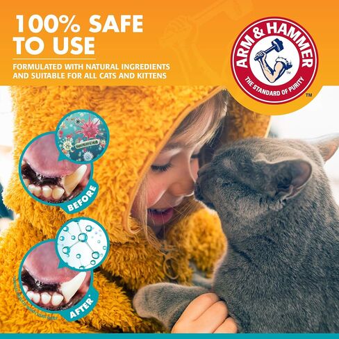 Arm & Hammer Cat Dental Kit - Toothbrush, Toothpaste and Oral Care for Kittens with Tuna and Fresh Mint Flavors in Saudi Arabia