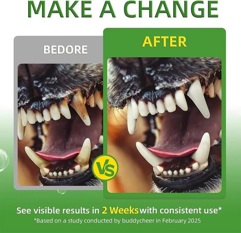 No-Brush Dog Teeth Cleaning Powder Eliminates Plaque in 30 Seconds, Dental Powder Cats Breath Freshener, Teeth Care Plaque Off Pet Tooth, Bad Breath Remedy Tartar Remover for Dogs with Enzymes in Saudi Arabia