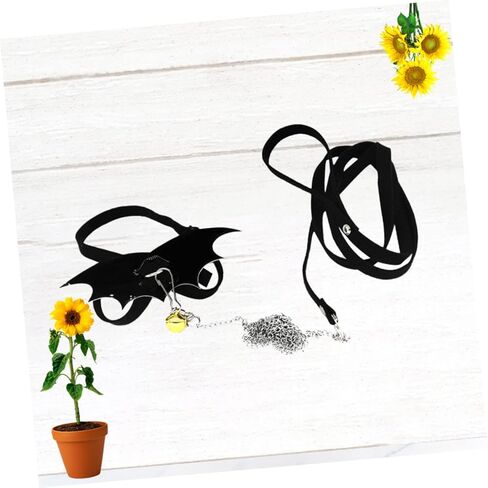 Luxshiny Adjustable Turtle Leash with Wing Design Harness Strap for Reptile Pets Bite Rope with Chest Collar Lightweight Comfortable Tortoise Walking Control for Outdoor Training Black in Kuwait