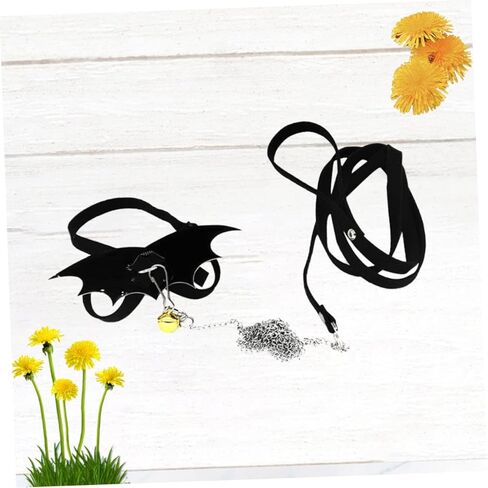 Luxshiny Adjustable Turtle Leash with Wing Design Harness Strap for Reptile Pets Bite Rope with Chest Collar Lightweight Comfortable Tortoise Walking Control for Outdoor Training Black in Kuwait