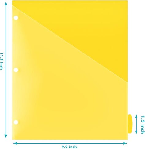 WOT I 8-TAB Binder Dividers مع جيب أمامي واضح-3 مجموعات ، فواصل جيب بلاستيكية قابلة لإعادة الاستخدام لثلاثة رنين ، 4 ألوان نابضة بالحياة ، مقاومة للدموع ، إجمالي 24 علامات تبويب in Kuwait