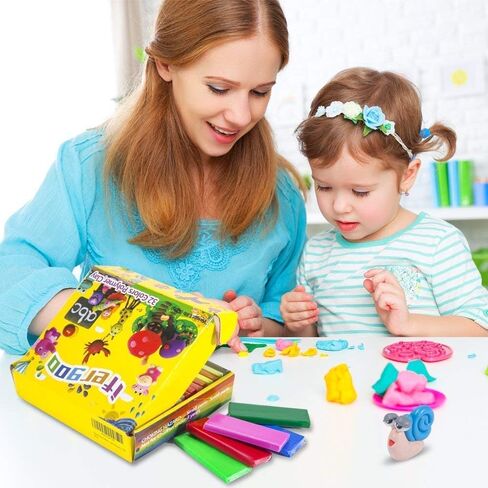 مجموعات طين بوليمر Ifergoo ، طين الطين من الفرن ، طين نماذج DIY آمنة وغير سامة ، وأدوات وملحقات طين النحت ، هدية مثالية للأطفال والبالغين والفنانين in Kuwait