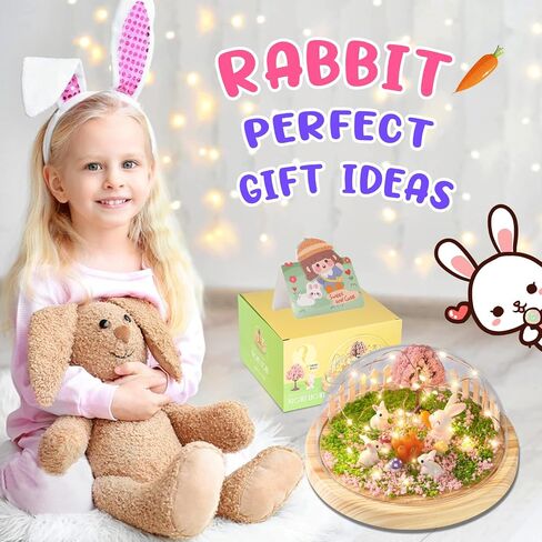 ألعاب Bunny Laclun للفتيات ، اصنع ضوءًا ليليًا للأرنب مع الموسيقى والفنون والحرف اليدوية للأطفال ، 3 4 5 6 7 8 9 10 سنوات ، هدايا عيد ميلاد ، والهدايا المثالية لأفضل لعبة عيد الميلاد in Saudi Arabia