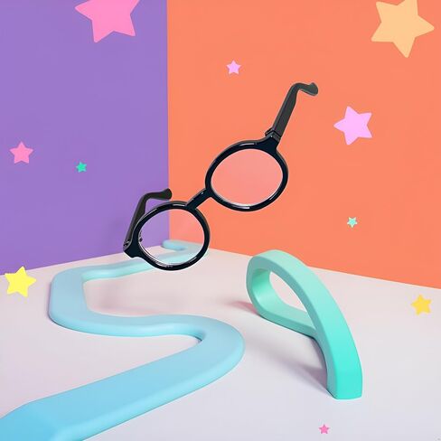 Nerd Glasses, Black Pet Dog Cute Glasses Clear Lens Retro Glasses Photo Props Transparent Cat Sun Glasses for Small Dogs Cats Cosplay Costume in Saudi Arabia