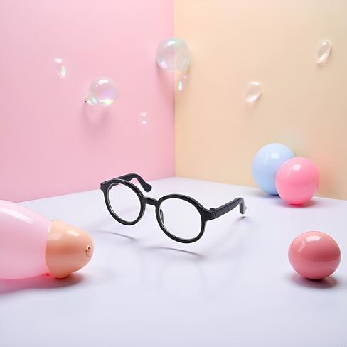 Nerd Glasses, Black Pet Dog Cute Glasses Clear Lens Retro Glasses Photo Props Transparent Cat Sun Glasses for Small Dogs Cats Cosplay Costume in Saudi Arabia
