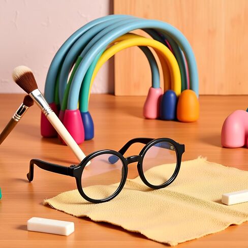 Nerd Glasses, Black Pet Dog Cute Glasses Clear Lens Retro Glasses Photo Props Transparent Cat Sun Glasses for Small Dogs Cats Cosplay Costume in Saudi Arabia