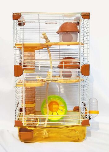 Petzhubo Hamster Cage Small Animal Cage 3 طبقات شفافة حجم القفص ： in Kuwait