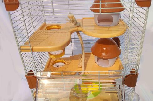 Petzhubo Hamster Cage Small Animal Cage 3 طبقات شفافة حجم القفص ： in Kuwait
