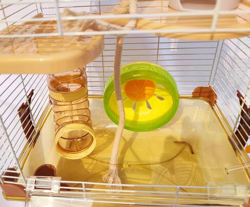 Petzhubo Hamster Cage Small Animal Cage 3 طبقات شفافة حجم القفص ： in Kuwait