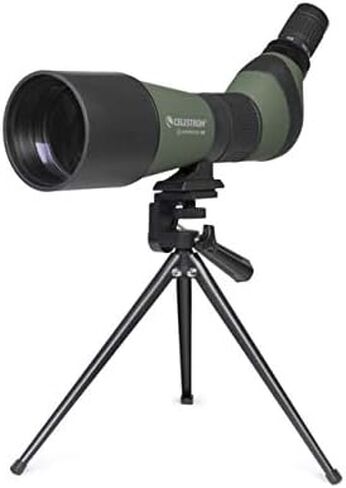 Celestron LandScout 20-60x80 Angled Spotting Scope for Long-Range Viewing | 20-60x High-Power Zoom, Large 80mm Objective Lens, Smartphone Digiscoping Adapter & Tabletop Tripod Included, Multi-Coated in Saudi Arabia