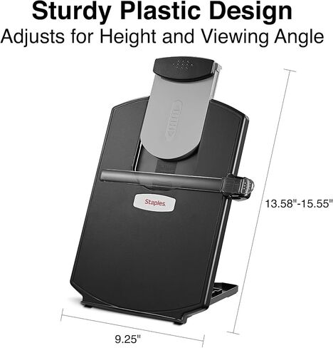 Staples Staples Plastic Document Stand with Clip & Guide Bar ، Black ، 2/Pack (ST61704-CCVS) in Saudi Arabia