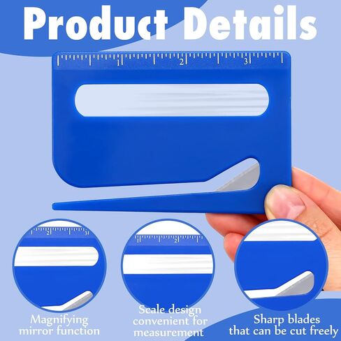 12 Pcs Envelope Opener Letter Opener Envelope Slitter Wrapping Paper Cutter with Concealed Blade Package Mail Cutter Tool with Scale Magnifying Glass for Office Home in Saudi Arabia