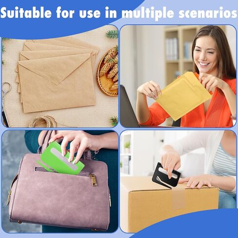 12 Pcs Envelope Opener Letter Opener Envelope Slitter Wrapping Paper Cutter with Concealed Blade Package Mail Cutter Tool with Scale Magnifying Glass for Office Home in Saudi Arabia