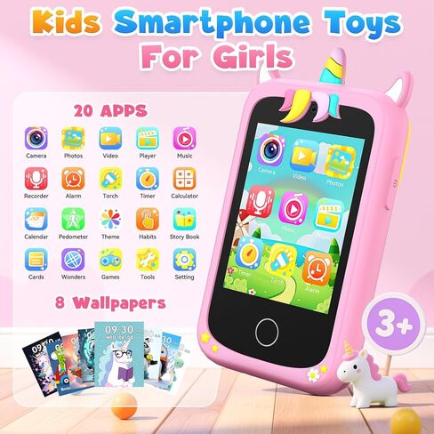 أطفال ألعاب Kids Smart For Girls ، هدايا للأطفال للفتيات الذين تتراوح أعمارهم بين 3-8 ، 2.8 "ألعاب الأطفال ، والهاتف الخلوي ، وتعلم لعبة اللعب ، وهدايا عيد ميلاد عيد الميلاد مع كاميرا مزدوجة ، ولعبة ، ومشغل MP3 ، وبطاقة 32 جيجا بايت in Kuwait