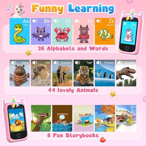 أطفال ألعاب Kids Smart For Girls ، هدايا للأطفال للفتيات الذين تتراوح أعمارهم بين 3-8 ، 2.8 "ألعاب الأطفال ، والهاتف الخلوي ، وتعلم لعبة اللعب ، وهدايا عيد ميلاد عيد الميلاد مع كاميرا مزدوجة ، ولعبة ، ومشغل MP3 ، وبطاقة 32 جيجا بايت in Kuwait