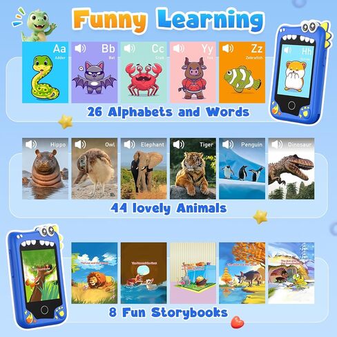 أطفال ألعاب Kids Smart For Girls ، هدايا للأطفال للفتيات الذين تتراوح أعمارهم بين 3-8 ، 2.8 "ألعاب الأطفال ، والهاتف الخلوي ، وتعلم لعبة اللعب ، وهدايا عيد ميلاد عيد الميلاد مع كاميرا مزدوجة ، ولعبة ، ومشغل MP3 ، وبطاقة 32 جيجا بايت in Saudi Arabia