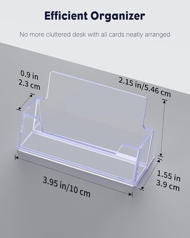 UniClife 2 Pack Acrylic Business Card حامل لمكتبي 3 فتحات عرض بطاقة عمل واضحة للرجال والنساء بطاقة عمل منظم البطاقة المنظم للمكتب معرض المنزل ، 180 بطاقة بطاقة in Kuwait