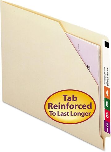 Smead 75700 Cut-Away Corner End Tab Jackets W/Tabs Tabs Letter 11pt Manila 100/box in Saudi Arabia