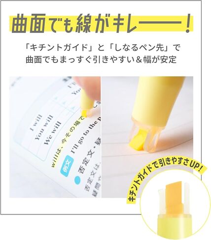 PILOT KIRE-NA Highlighter Set, Basic 5 Colors, Chisel and Fine Tip, Quick-Dry Pigment Ink, SKIW-1-5C1 in Saudi Arabia