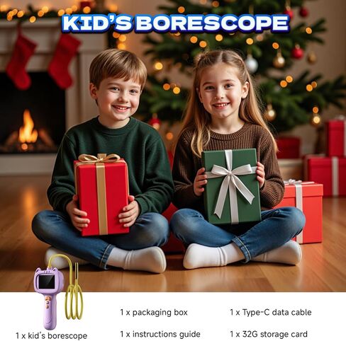 كاميرا ثعبان Borescope مع الضوء للأطفال ， مجموعة ألعاب تعليمية من المنظار الجذعية ， في الهواء الطلق التخييم الطبيعة استكشاف هدايا عيد ميلاد هداي للبنين والبنات الذين تتراوح أعمارهم بين 3 سنوات (أرجواني) (أرجواني) in Saudi Arabia