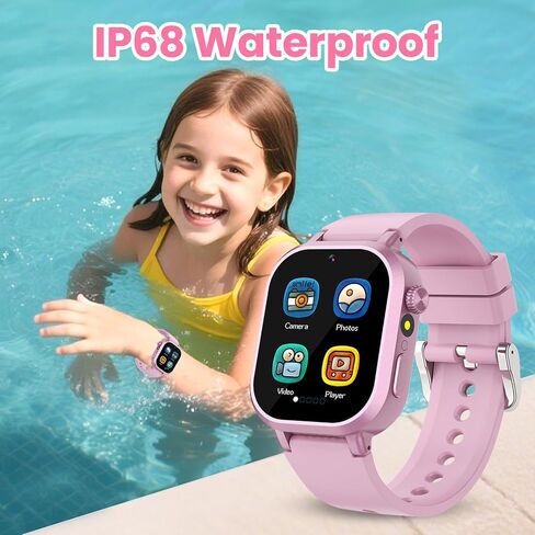 Waterproof Smart Watch for Kids Girls Ages 5-12 with 39 Games, HD Camera, Video, Music, Habit Tracking, Alarm, Pedometer, Kids Smart Watch Chrismars Birthday Gift for Girls Age 5 6 7 8(Pink) in Saudi Arabia
