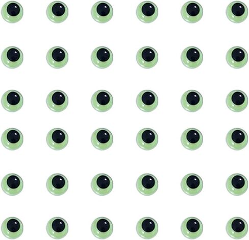 100 Pcs 6mm Glow in The Dark Googly Wiggle Eyes Self Adhesive Luminous Googly Eyes Plastic Eye Stickers Stick on Craft Eyes for Scrapbooking in Saudi Arabia