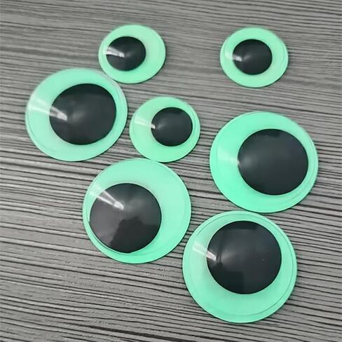 100 Pcs 6mm Glow in The Dark Googly Wiggle Eyes Self Adhesive Luminous Googly Eyes Plastic Eye Stickers Stick on Craft Eyes for Scrapbooking in Saudi Arabia