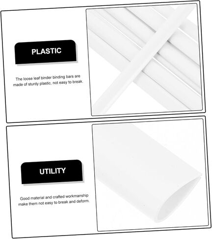 Housoutil A4 Slide Binders Pull Rod Clips 10-Piece Set Sturdy Plastic Binder Clips for Office and School Use for Organizing Reports and Loose Leaf Papers in Kuwait