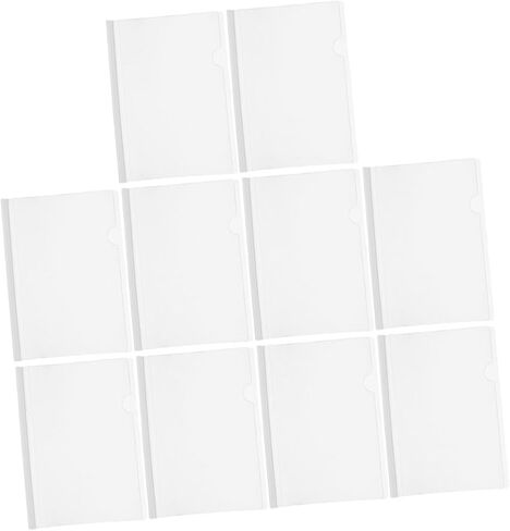 10Pcs Transparent Slide Grip Binding Bars for Report Covers Compression Resistant Binder Clips for File Organization and Document Storage in Saudi Arabia