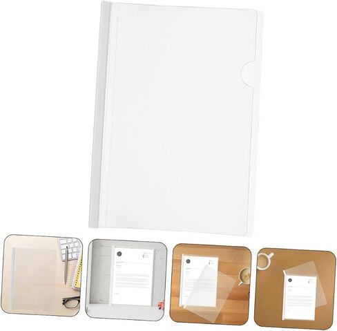 10Pcs Transparent Slide Grip Binding Bars for Report Covers Compression Resistant Binder Clips for File Organization and Document Storage in Saudi Arabia