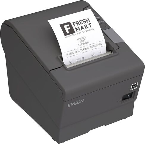 EPSON C31CA85656 TM-T88V استلام حراري مع إمدادات الطاقة ، تصنيف نجم الطاقة ، واجهة Ethernet و USB ، رمادي داكن in Kuwait