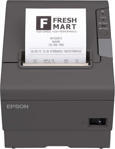 EPSON C31CA85656 TM-T88V استلام حراري مع إمدادات الطاقة ، تصنيف نجم الطاقة ، واجهة Ethernet و USB ، رمادي داكن in Kuwait