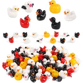 CCINEE 70pcs Halloween Mini Resin Ducks Bulks, Miniature Skeleton Ghost Bat Pumpkins Duck Figures to Hide Tiny Resin Duck for Crafts Halloween Party Favor Table Indoor Garden Decorations in Kuwait