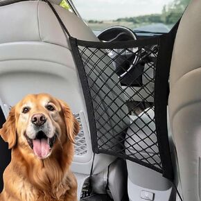 Dog Car Net Barrier - Car Barrier for Dogs & Kids Safety -Stretchable Dog Net for car - Universal Fit for Cars, SUVs,Trucks -Easy to Install - Divider for Driving Safely with Children & Pets in Saudi Arabia