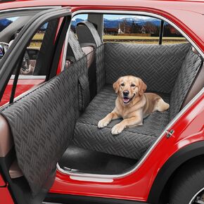 Dog Car Seat Cover for Back Seat- Heavy Duty Waterproof- Hard Bottom Backseat Extender Fits Sedan SUV & Small Truck, Full Coverage for Doors, Rear Seats & Front Headrests in Saudi Arabia