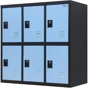MECOLOR Metal Storage Lockers Employee lockers Small lockers and Business lockers for Home, Office, Garage,Gym,School... (P6D-BU) in Kuwait
