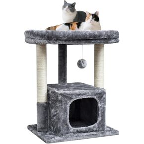 SYANDLVY 27" Cat Tree for Indoor Cats, Activity Tower with Scratching Posts in Kuwait