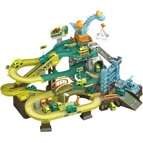 Toy Car Ramp Track ، Adventure Railcar Colorful Contraction Construction Play مجموعة مع 8 سيارات هدايا مسار للأطفال 3+ in Kuwait