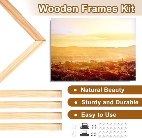 uxcell DIY Canvas Stretcher Bars, 28 x 16 Inch Canvas Frame Wooden Frames Kit Sturdy Stretcher Frames for Oil Paintings Prints Posters in Saudi Arabia