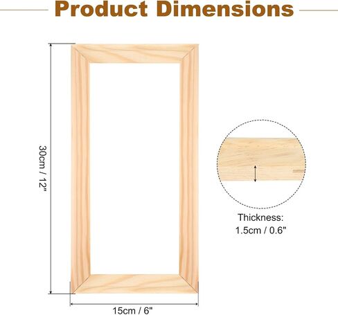 uxcell DIY Canvas Stretcher Bars, 28 x 16 Inch Canvas Frame Wooden Frames Kit Sturdy Stretcher Frames for Oil Paintings Prints Posters in Saudi Arabia
