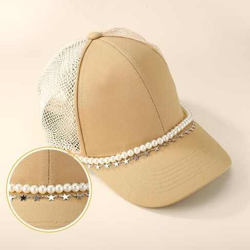 13pcs Trucker Hat Chains, Gold Silver Baseball Cap Brim Chain Detachable Trucker Hat Chains DIY Cap Brim Decoration Jewelry Accessories for Women Men in Saudi Arabia